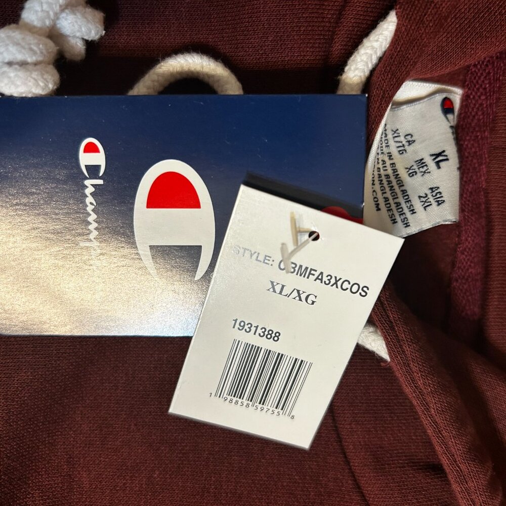 Champion Men's Texas A&M Aggies Fleece Pullover Hoodie Maroon Size XL - Picture 3 of 3